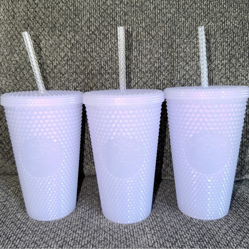 ONE - Starbucks Iridescent White Lilac Tumbler